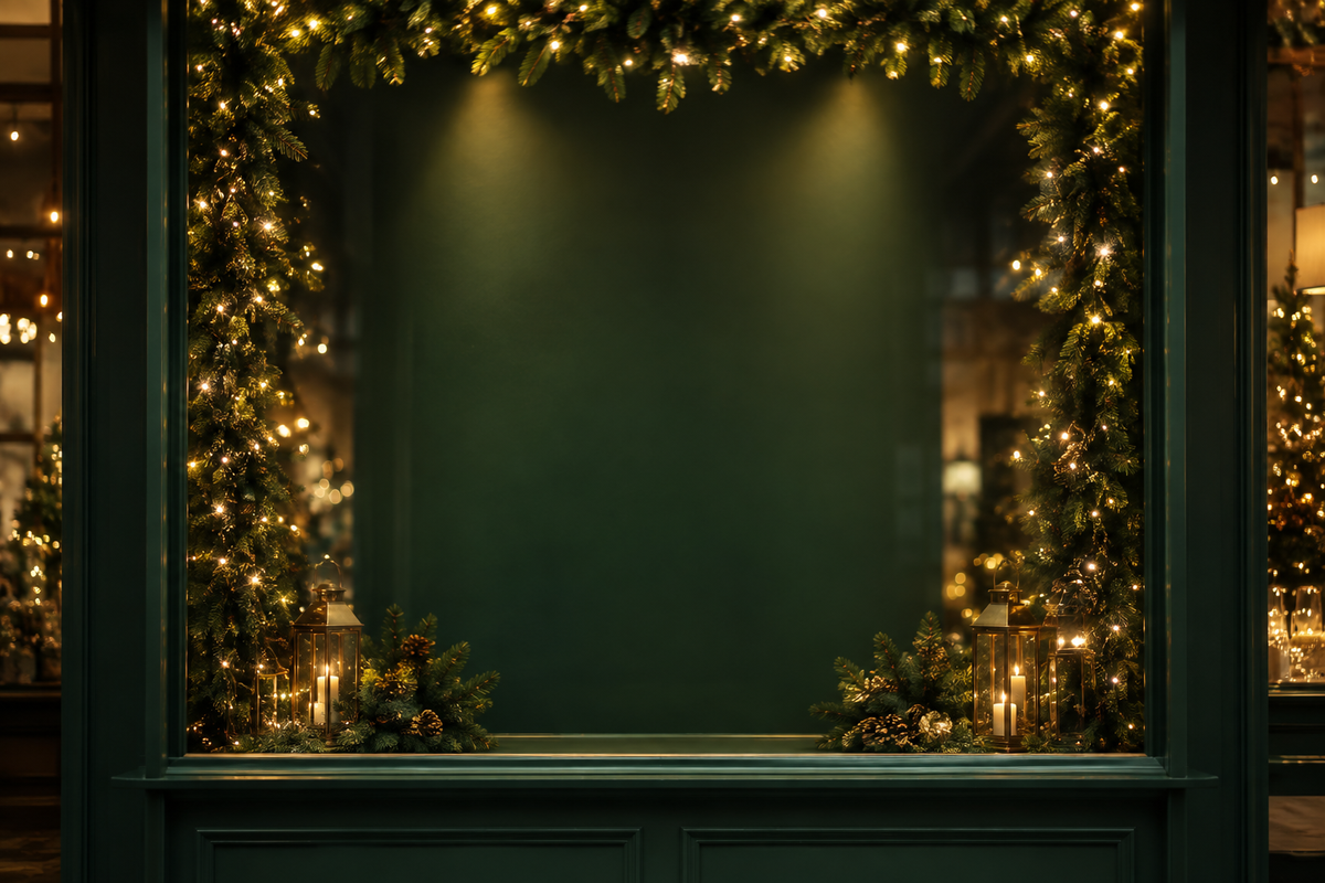 Warm Christmas lights for the Season’s Greetings storefront feature