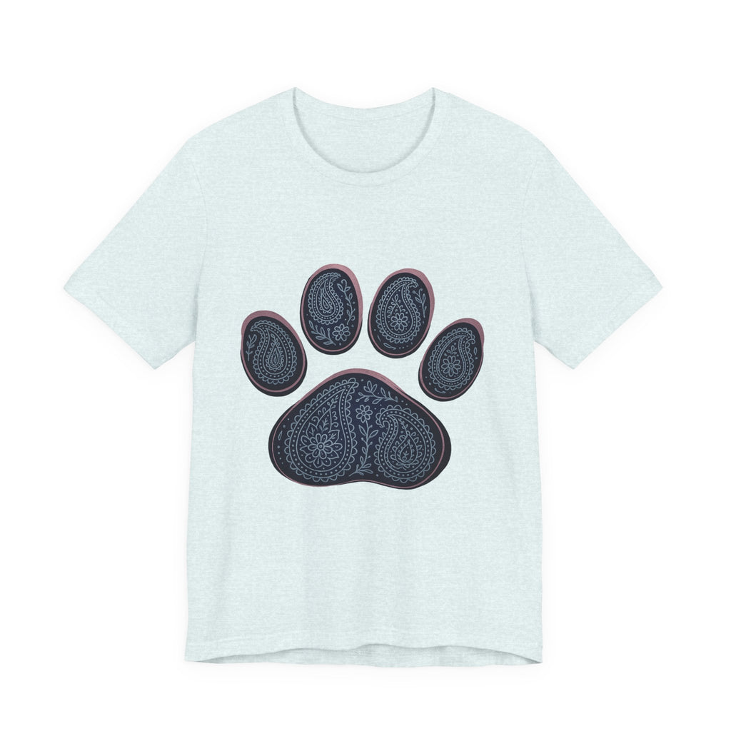 Blue Paisley Paw  Tee