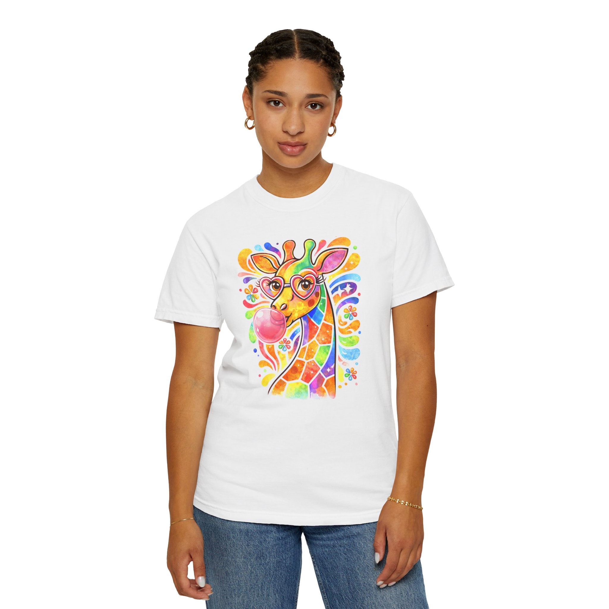 Colorful Bubblegum Giraffe T-Shirt