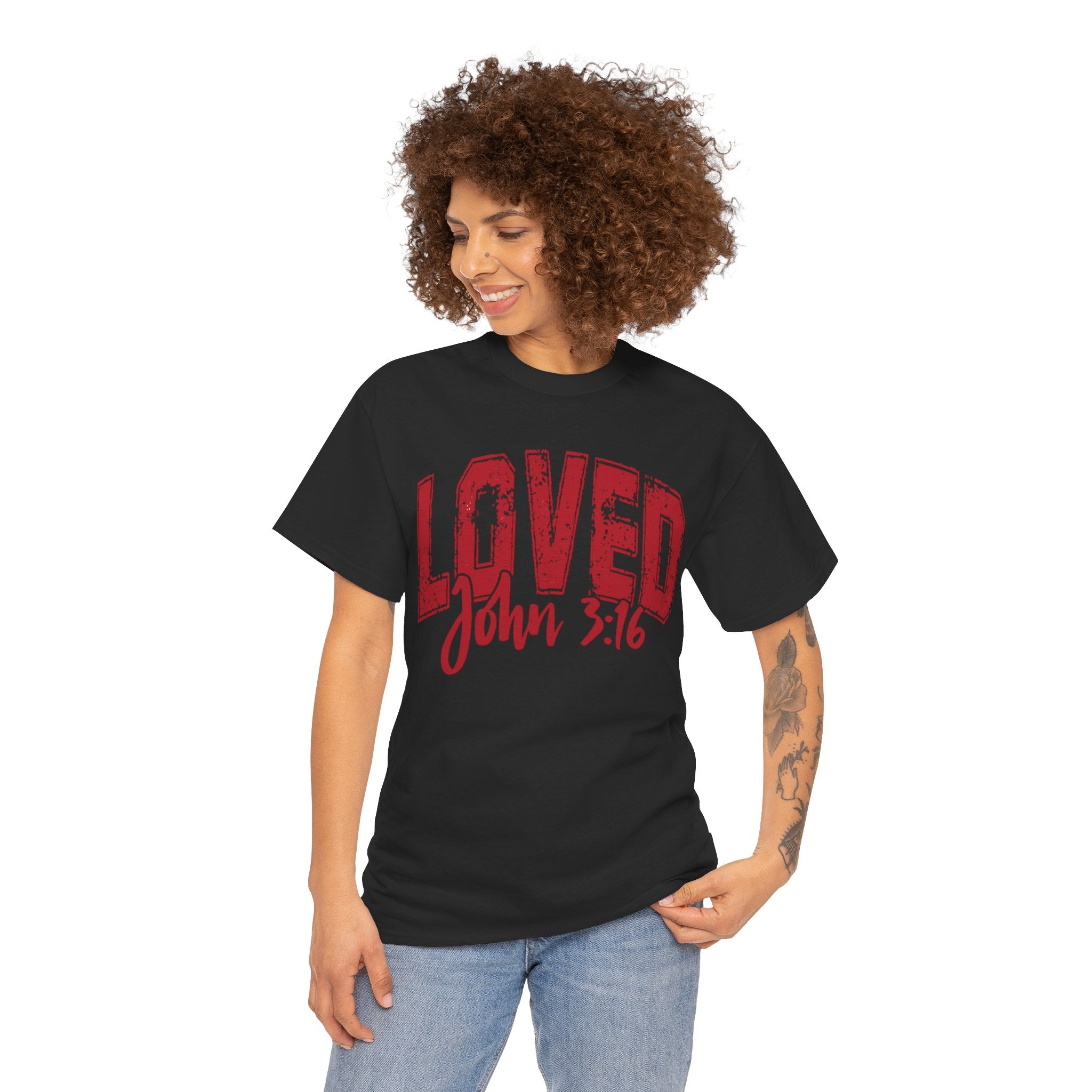 Loved T-Shirt with John 3:16 Scripture Reference
