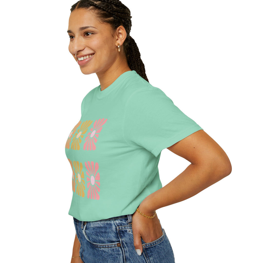 Retro Bloom Grid Tee