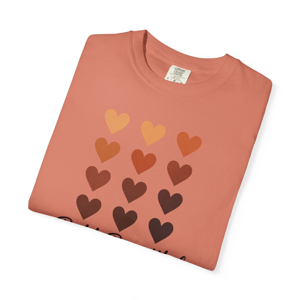Bold Beautiful Melanin Hearts Tee