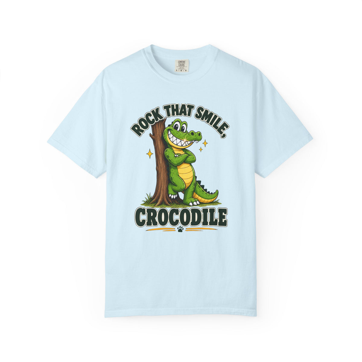 Rock That Smile Crocodile Adult Tee – Fun Graphic Crocodile Shirt