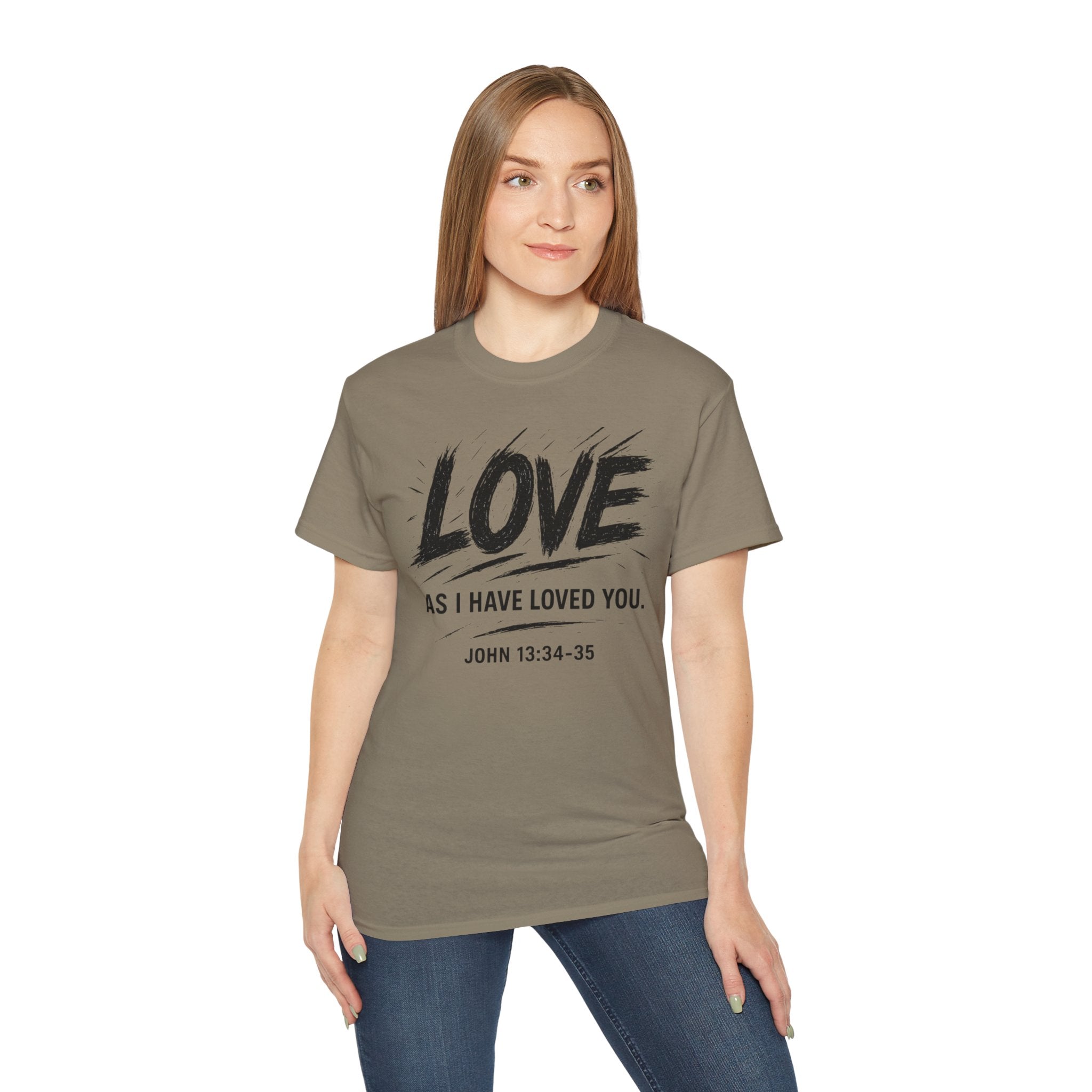 Love T-Shirt — "Love As I Have Loved You" John 13:34-35 Christian Tee