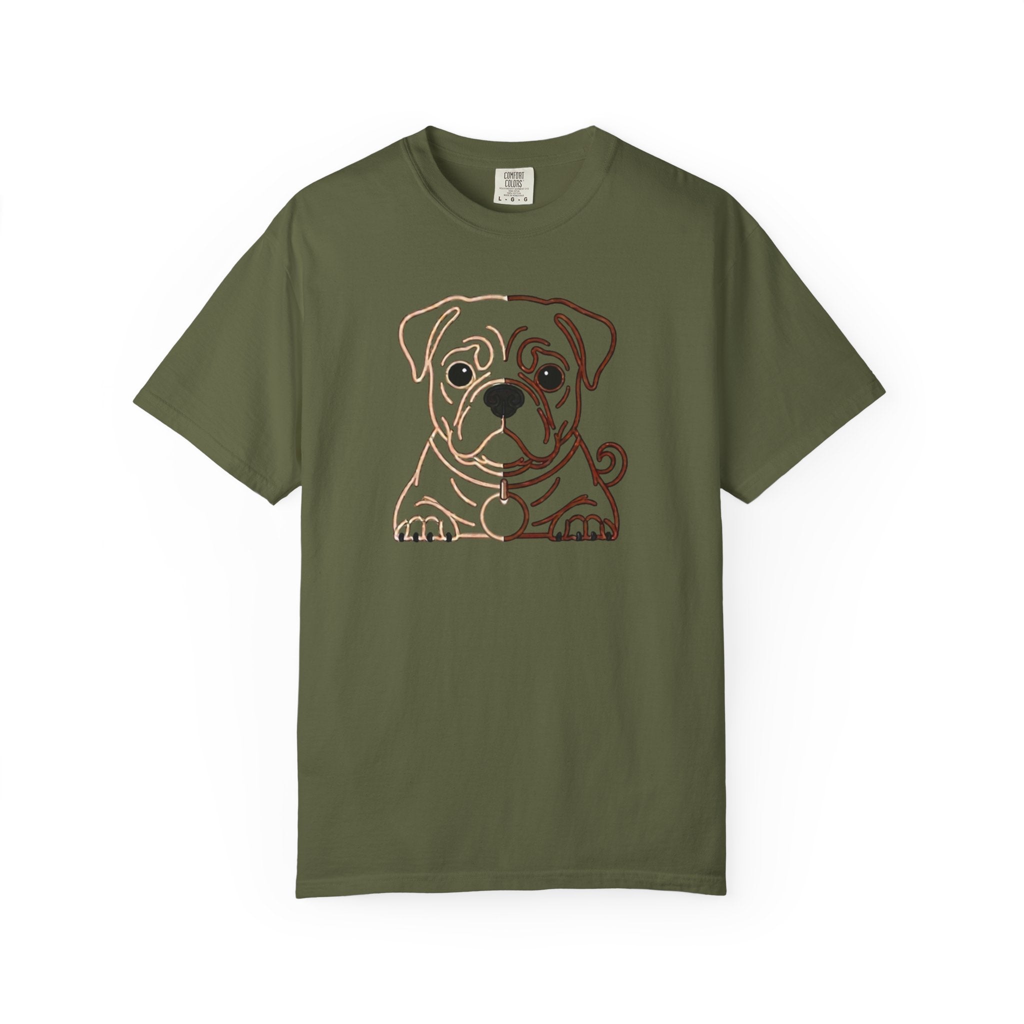 Bulldog Line Art T-Shirt – Cute Minimal Dog Graphic Tee