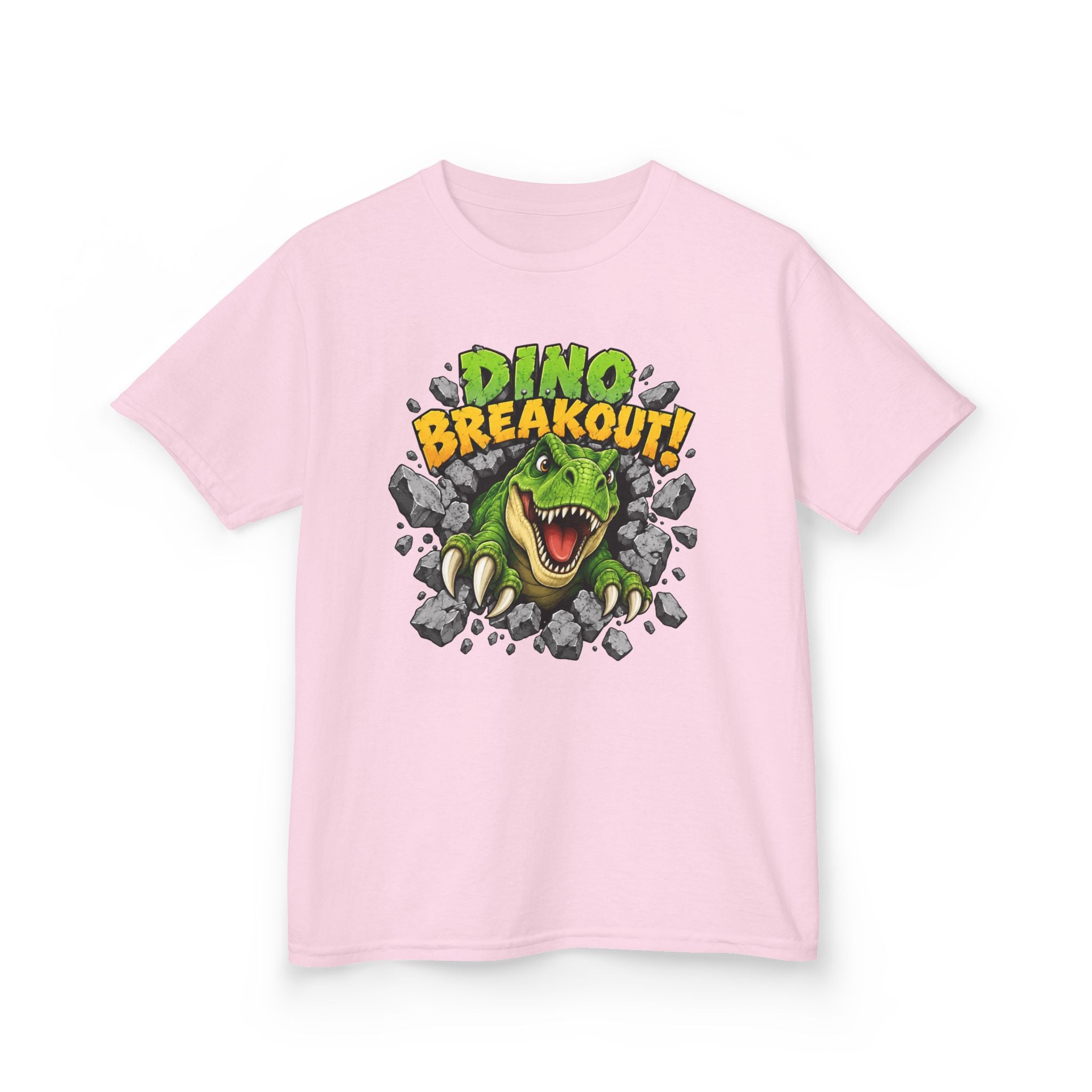 Dino Breakout Kids T-Shirt | T-Rex Dinosaur Graphic Tee