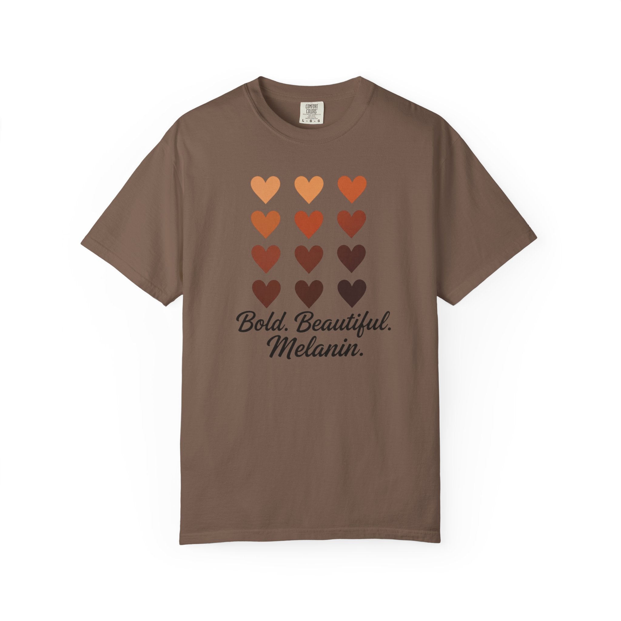 Bold Beautiful Melanin Hearts Tee
