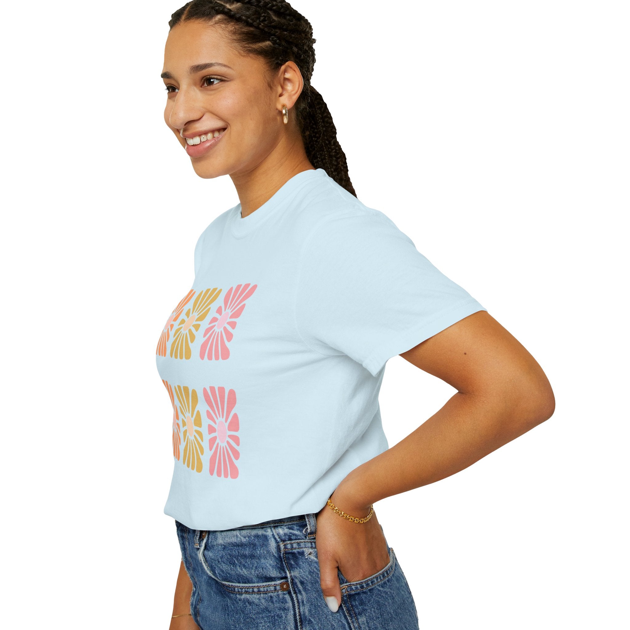 Retro Bloom Grid Tee