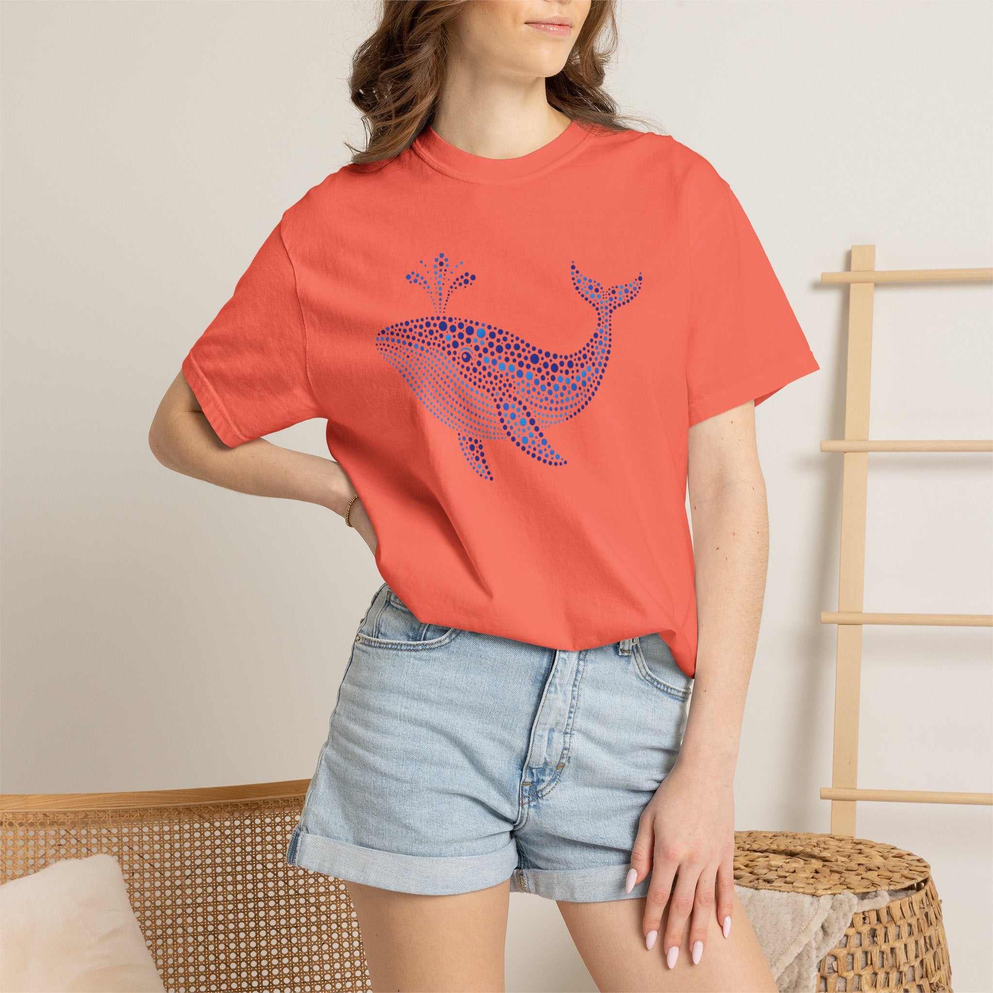 Blue Horizon Whale™ | Coastal Summer Graphic Tee