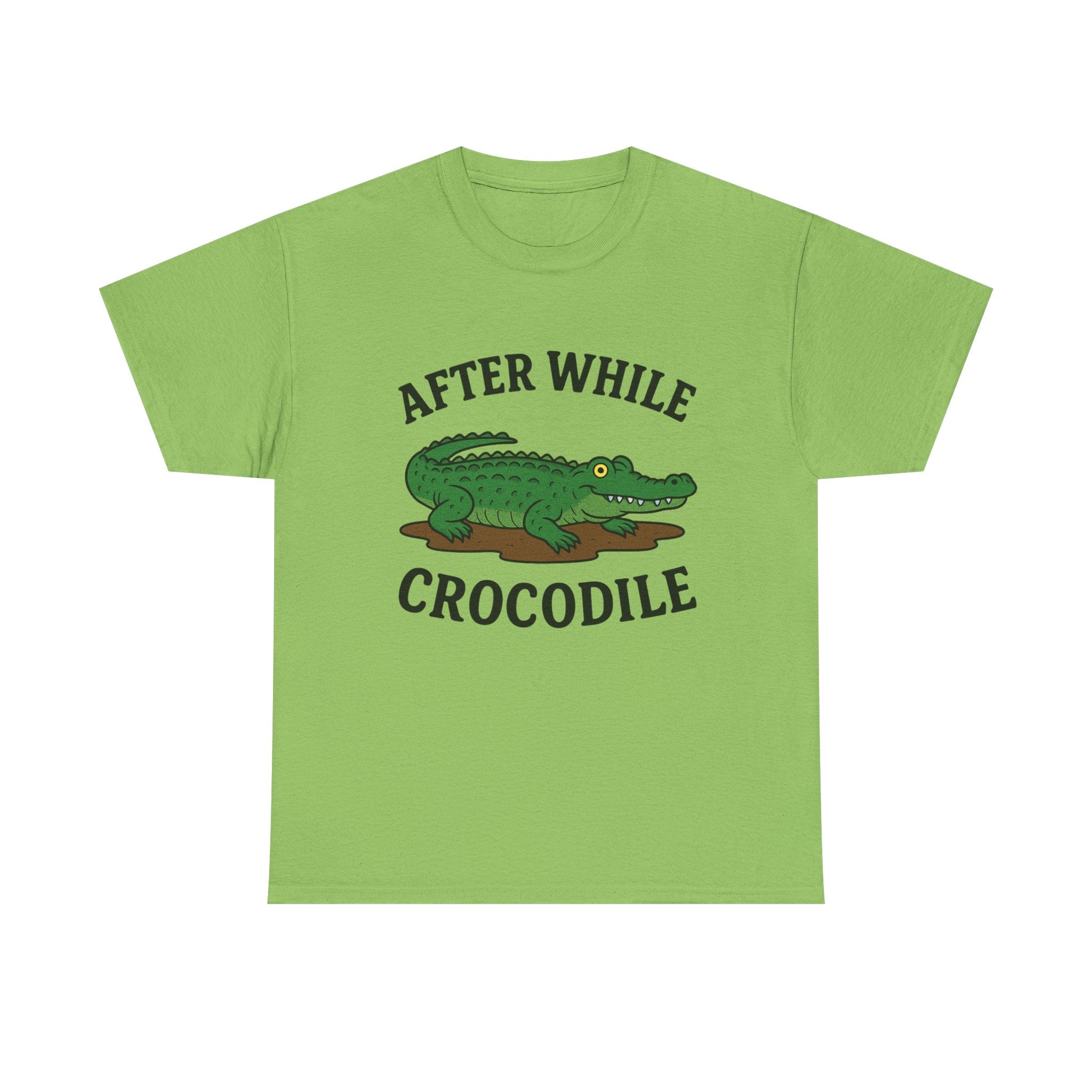 Crocodile Unisex Tee - After while, crocodile - Cute Minimalist Design