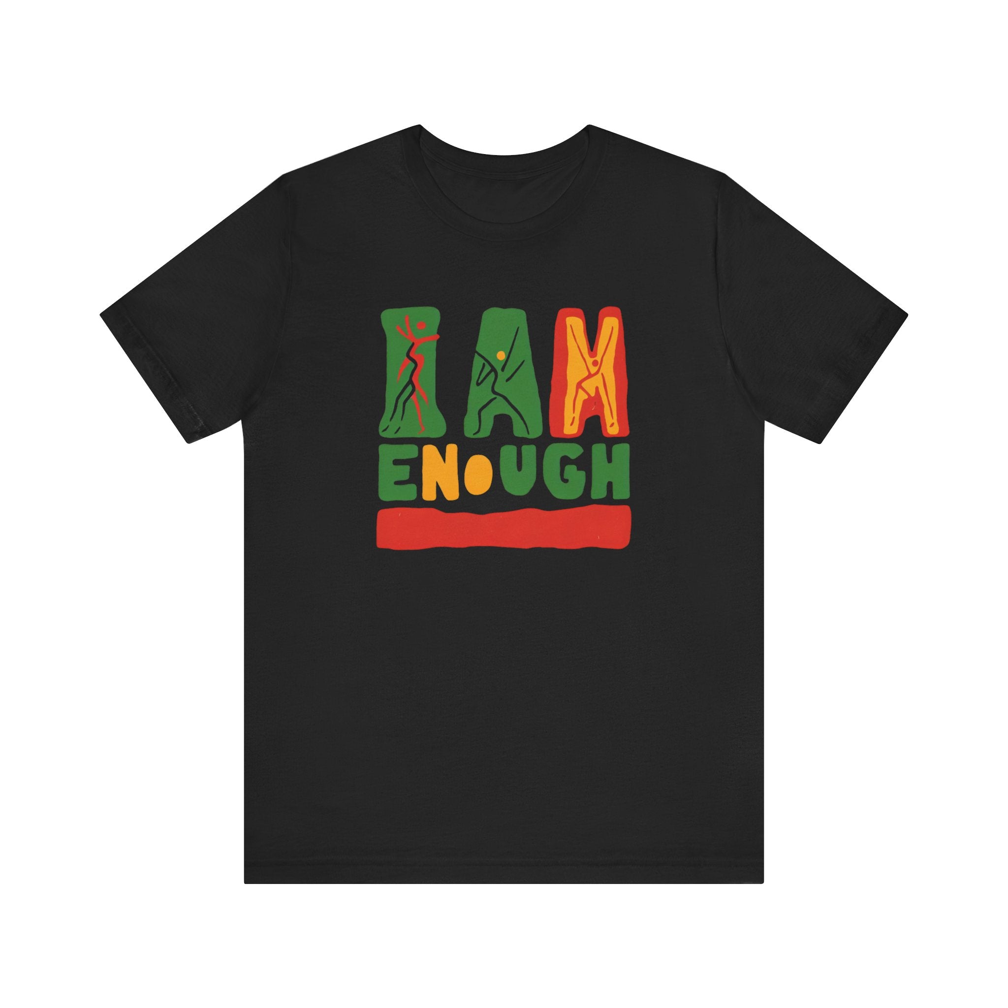 'I AM ENOUGH' Tee in Abstract in African Colors