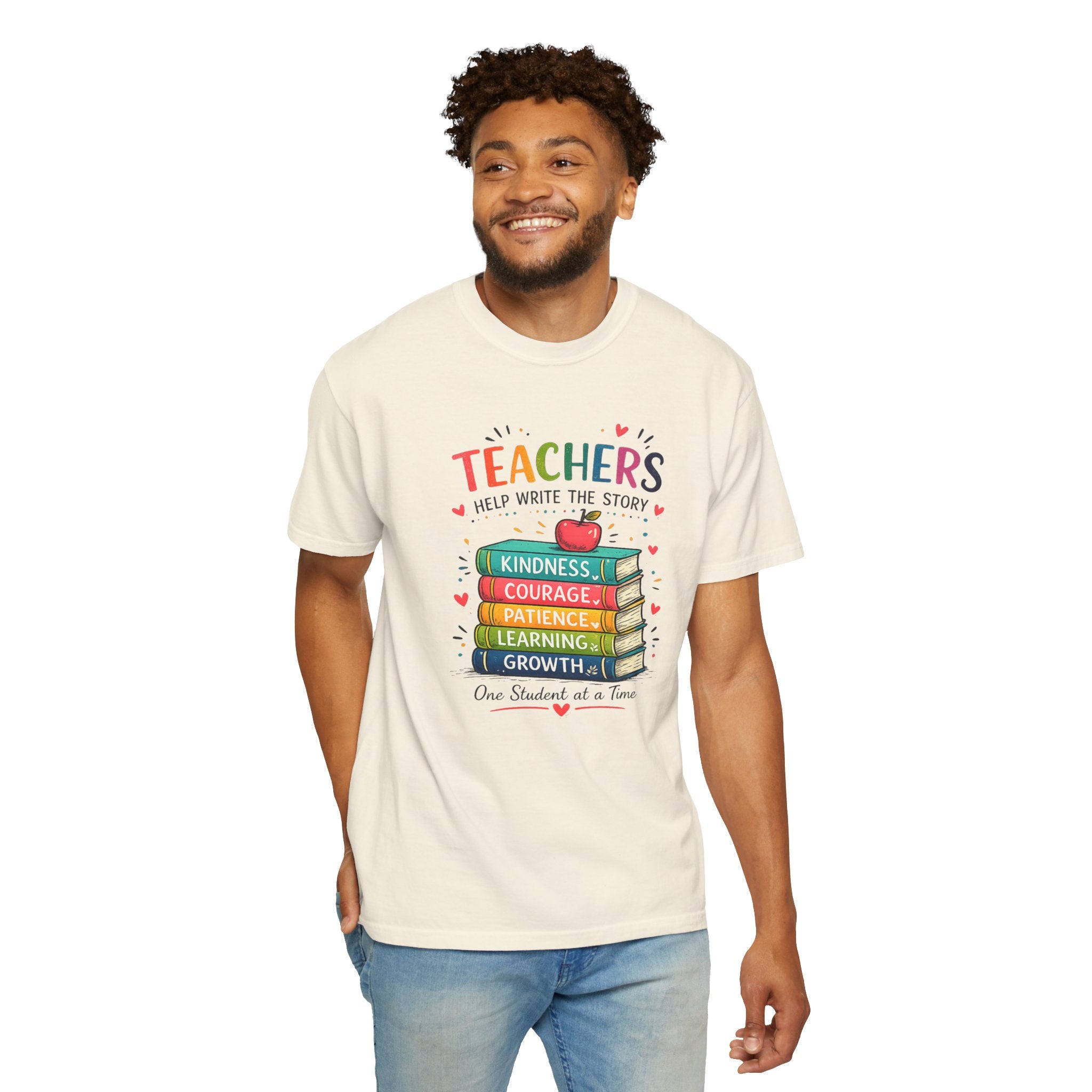 Teachers Help Write the Story Personalized Teacher T-Shirt™ | Custom Name Back | Premium Teacher Gift