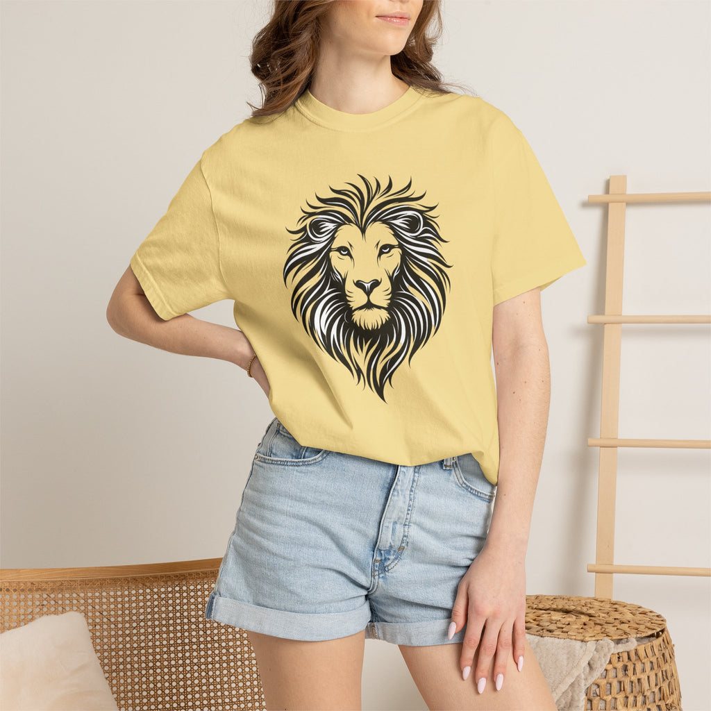 Lion Head Graphic T-Shirt — Bold Tribal Mane Tee for Men & Women
