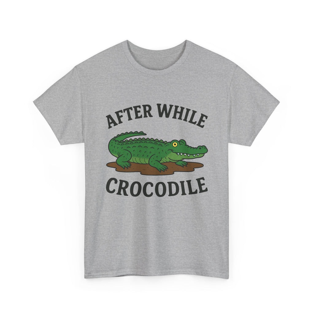 Crocodile Unisex Tee - After while, crocodile - Cute Minimalist Design