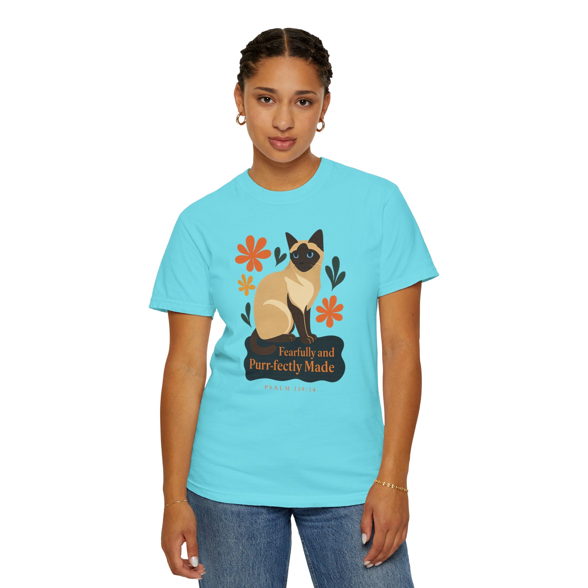 Fearfully and Purr-fectly Made™ Siamese Cat Tee