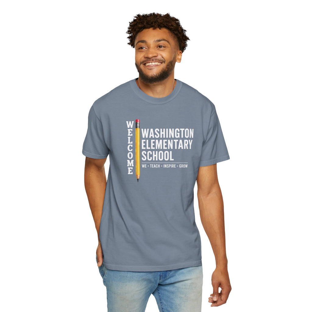 Washington Elementary School Welcome T-Shirt — 'Welcome' Pencil Design