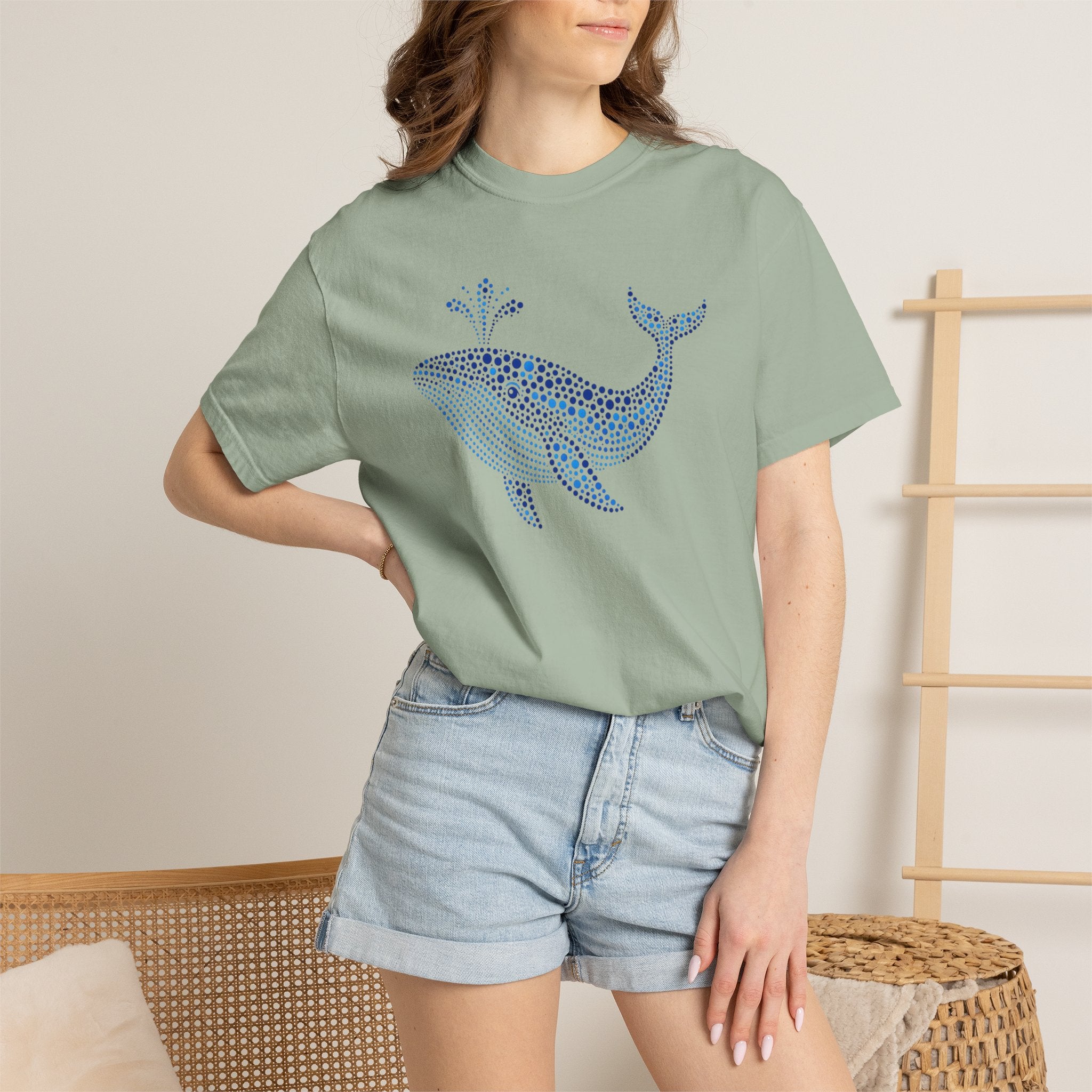 Blue Horizon Whale™ | Coastal Summer Graphic Tee
