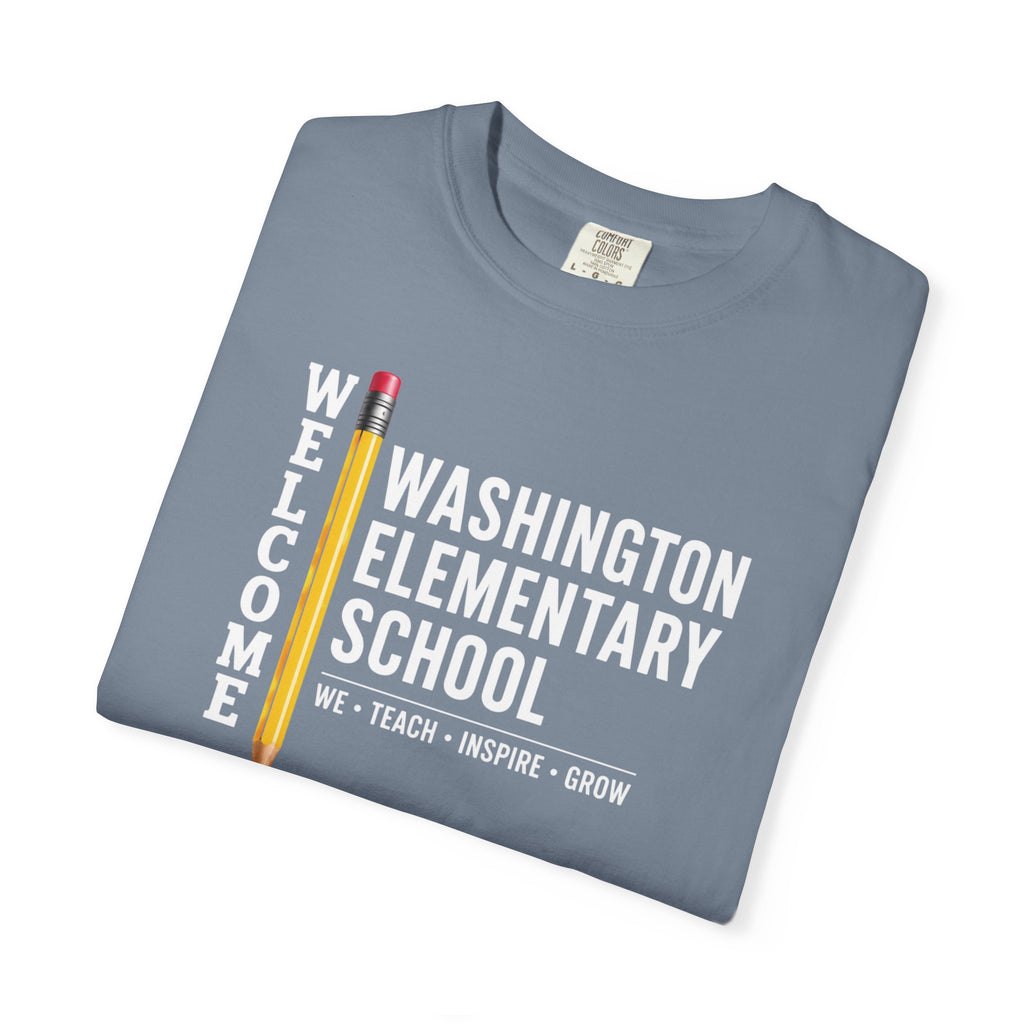 Washington Elementary School Welcome T-Shirt — 'Welcome' Pencil Design