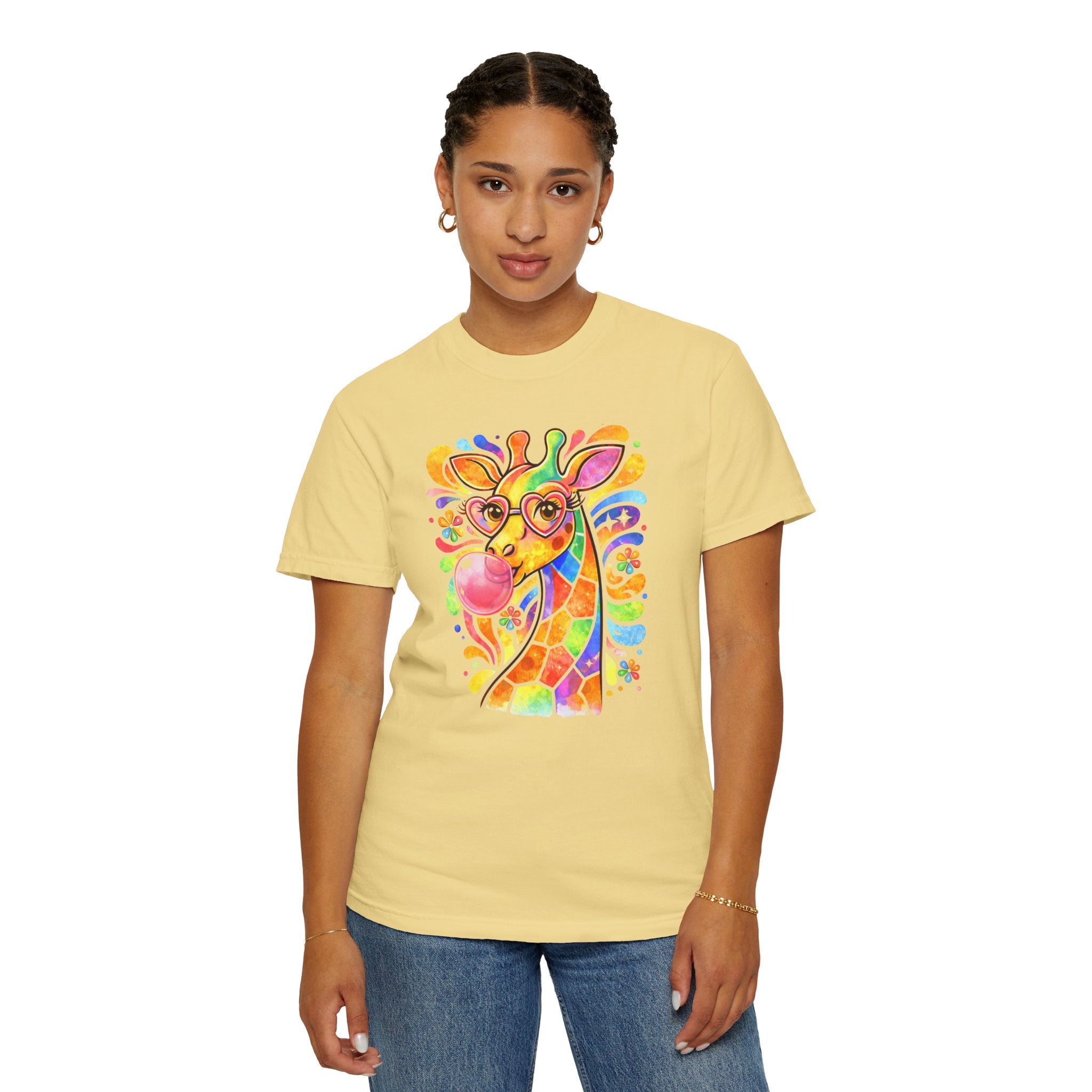 Colorful Bubblegum Giraffe T-Shirt