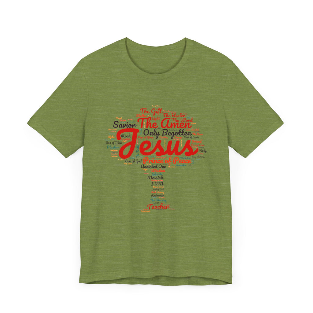 Religious Tee - Names of JESUS Tree Design