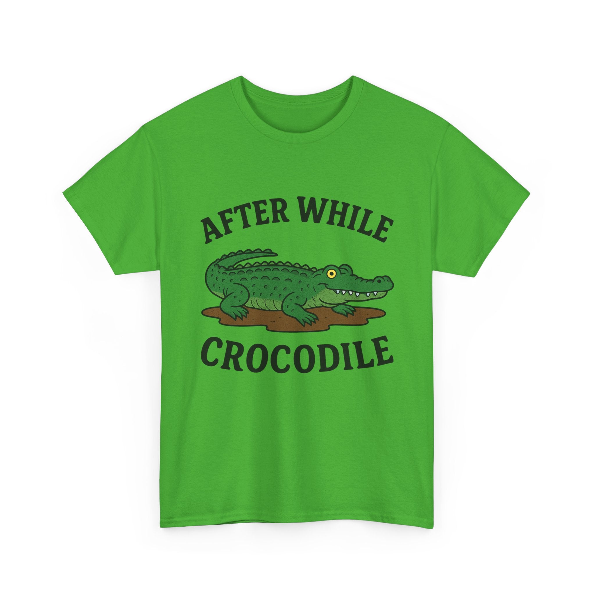 Crocodile Unisex Tee - After while, crocodile - Cute Minimalist Design