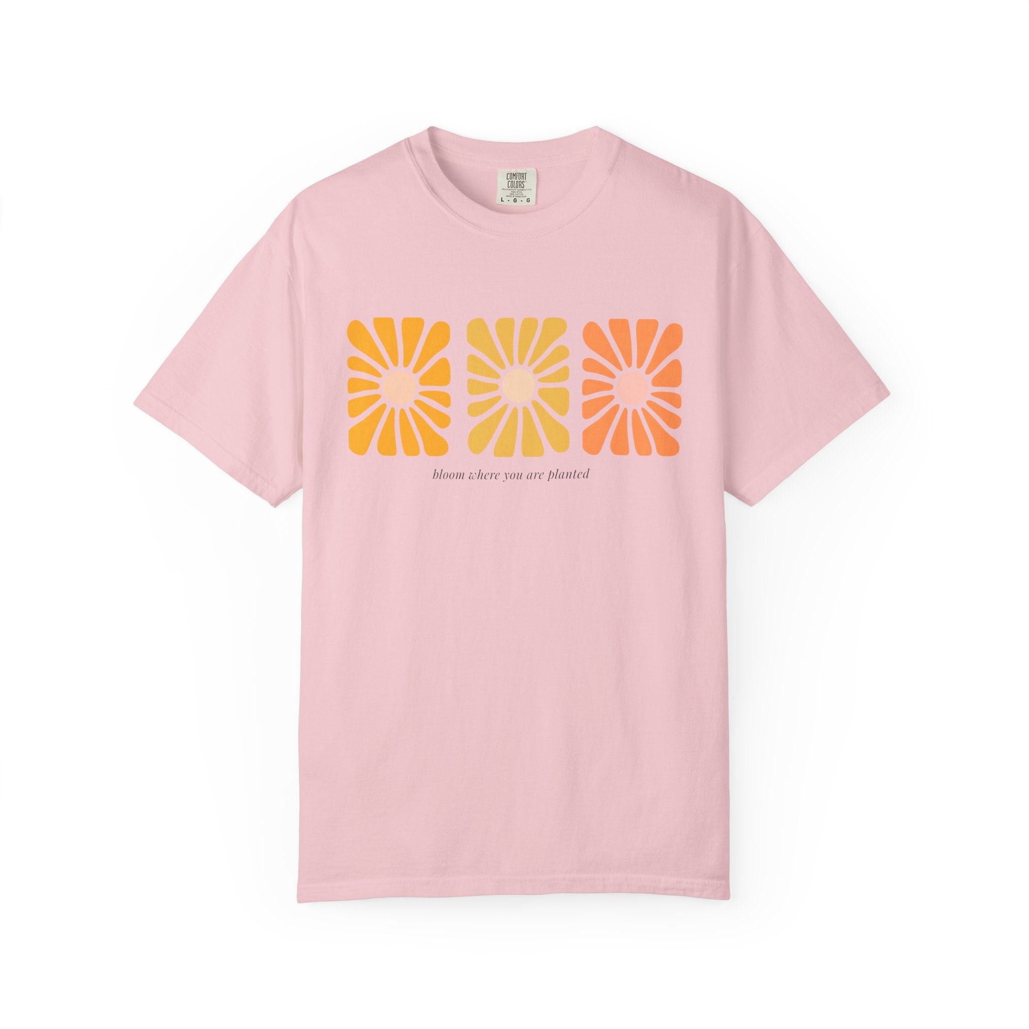 Retro 3-Daisy Graphic T-Shirt — "Bloom in the Present"