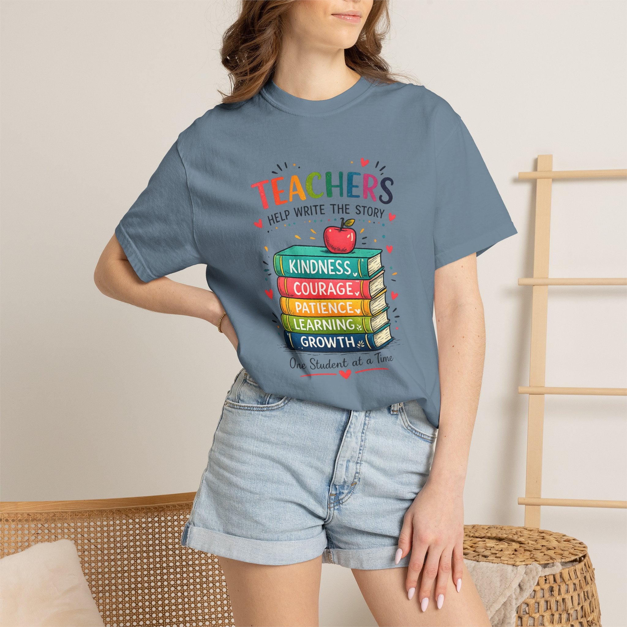 Teachers Help Write the Story Personalized Teacher T-Shirt™ | Custom Name Back | Premium Teacher Gift