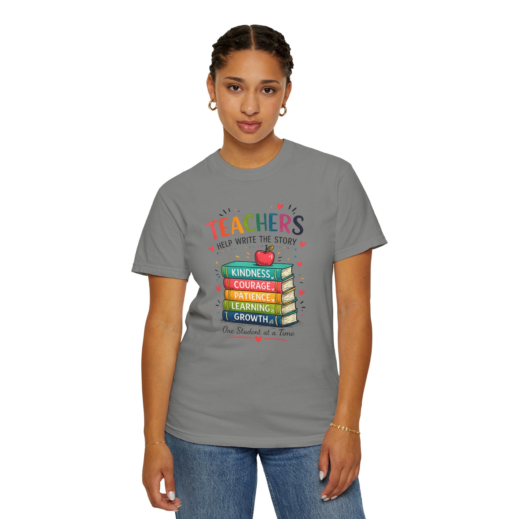 Teachers Help Write the Story Personalized Teacher T-Shirt™ | Custom Name Back | Premium Teacher Gift