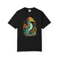 Seahorse Floral T-Shirt — Colorful Ocean Illustration Tee