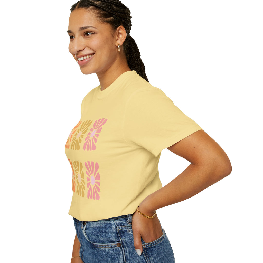 Retro Bloom Grid Tee