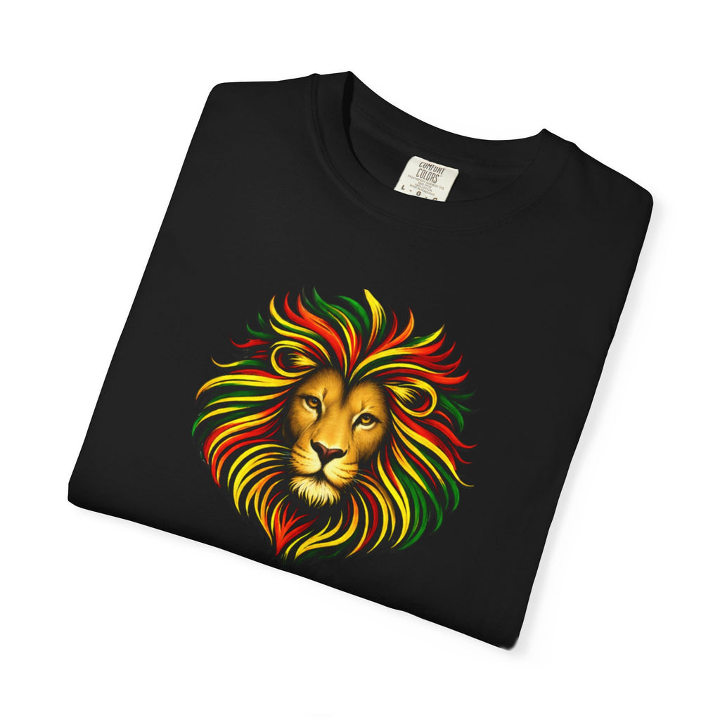 Lion T-Shirt — "The Lion Shows Up Exactly As He Thinks He Is" BLACK COLLECTION