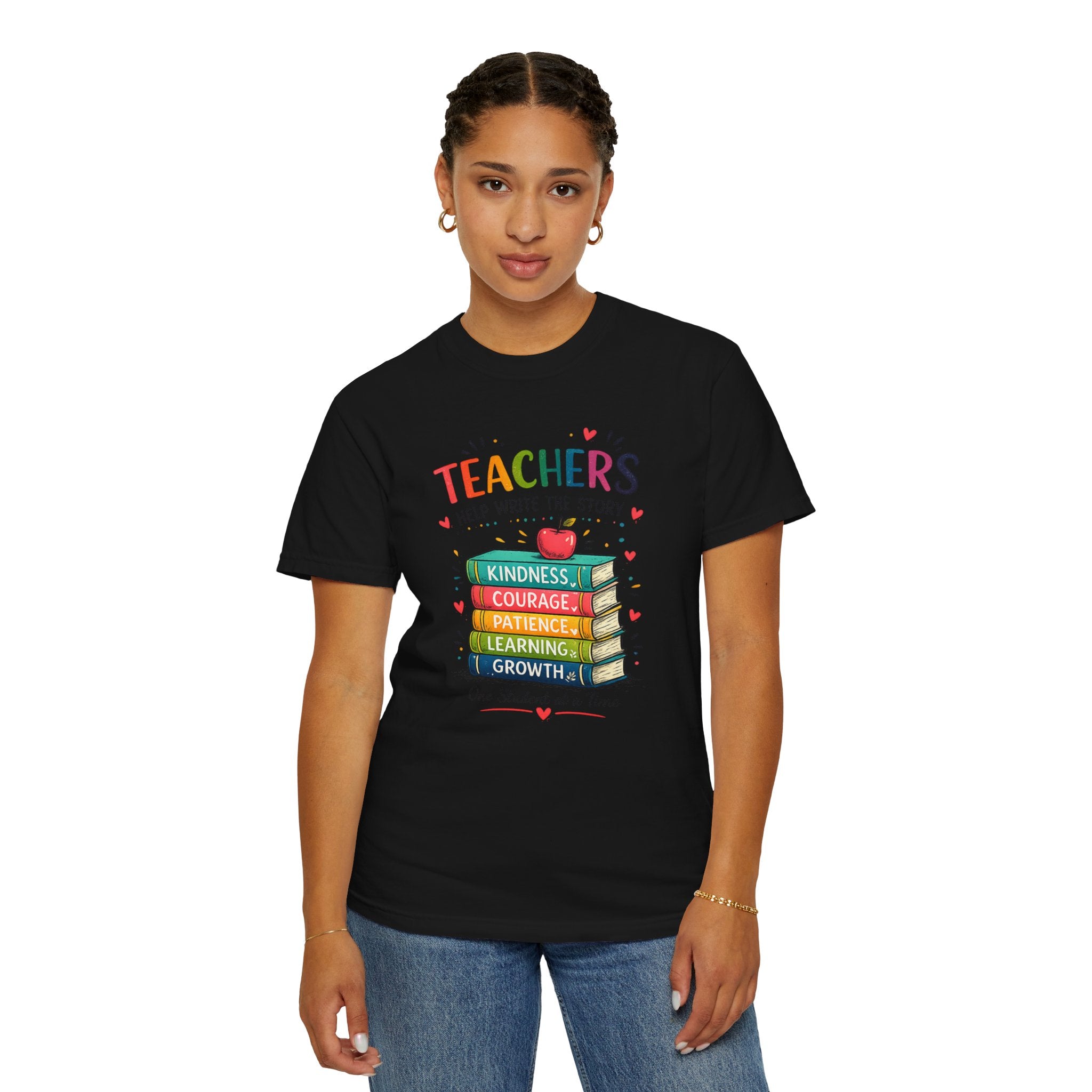 Teachers Help Write the Story Personalized Teacher T-Shirt™ | Custom Name Back | Premium Teacher Gift