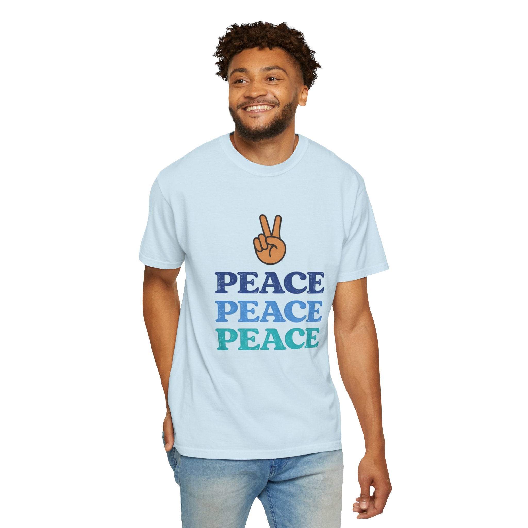 Peace Peace Peace T-Shirt — Retro Peace Sign Graphic Tee