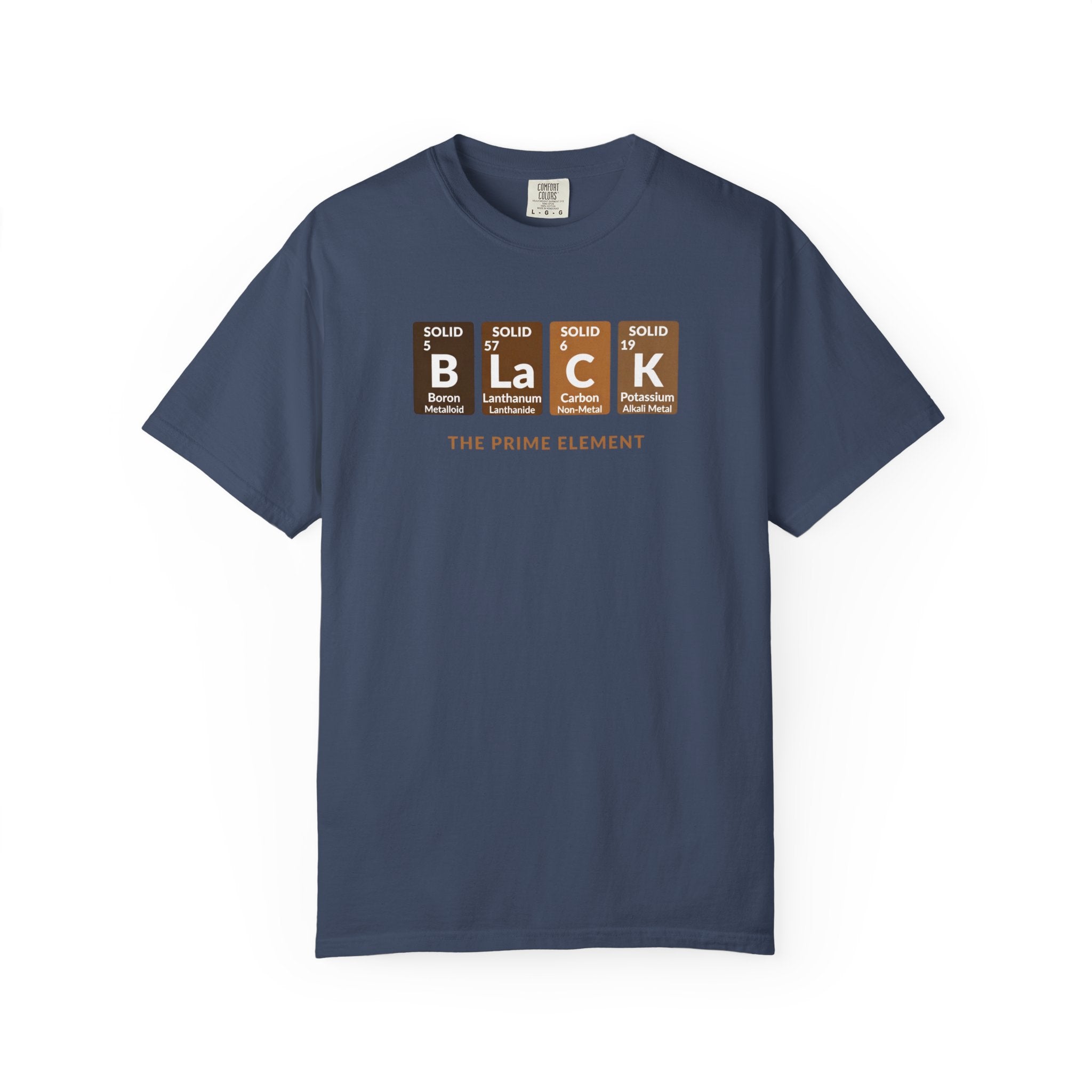 BLACK Tee — Elemental Periodic-Style Graphic T-Shirt