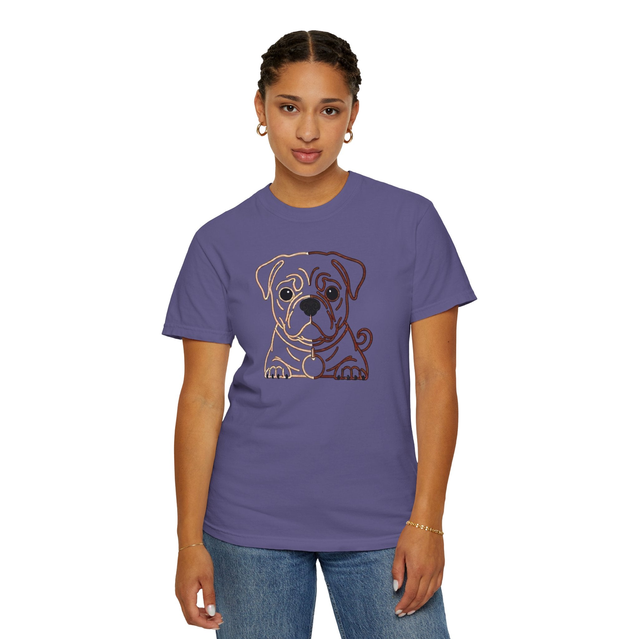 Bulldog Line Art T-Shirt – Cute Minimal Dog Graphic Tee