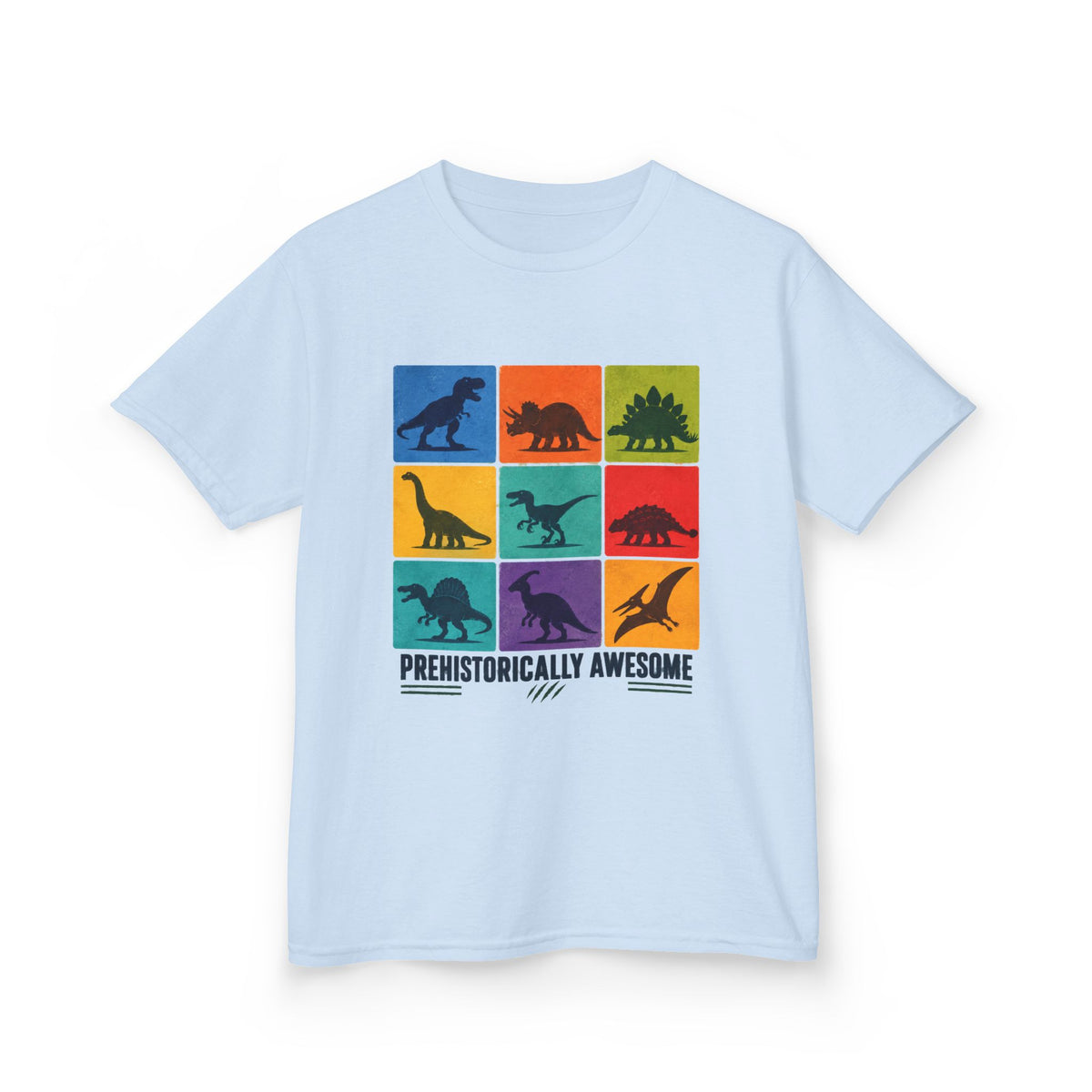 Kids- Prehistorically Awesome™ Dinosaur T-Shirt – Colorful Dino