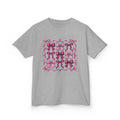 Pretty in Bows Girls’ Tee – Pink Ribbon Grid Shirt