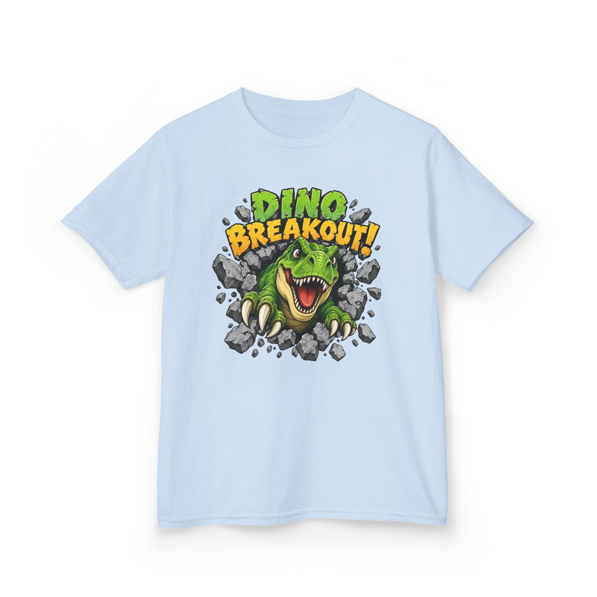 Dino Breakout Kids T-Shirt | T-Rex Dinosaur Graphic Tee