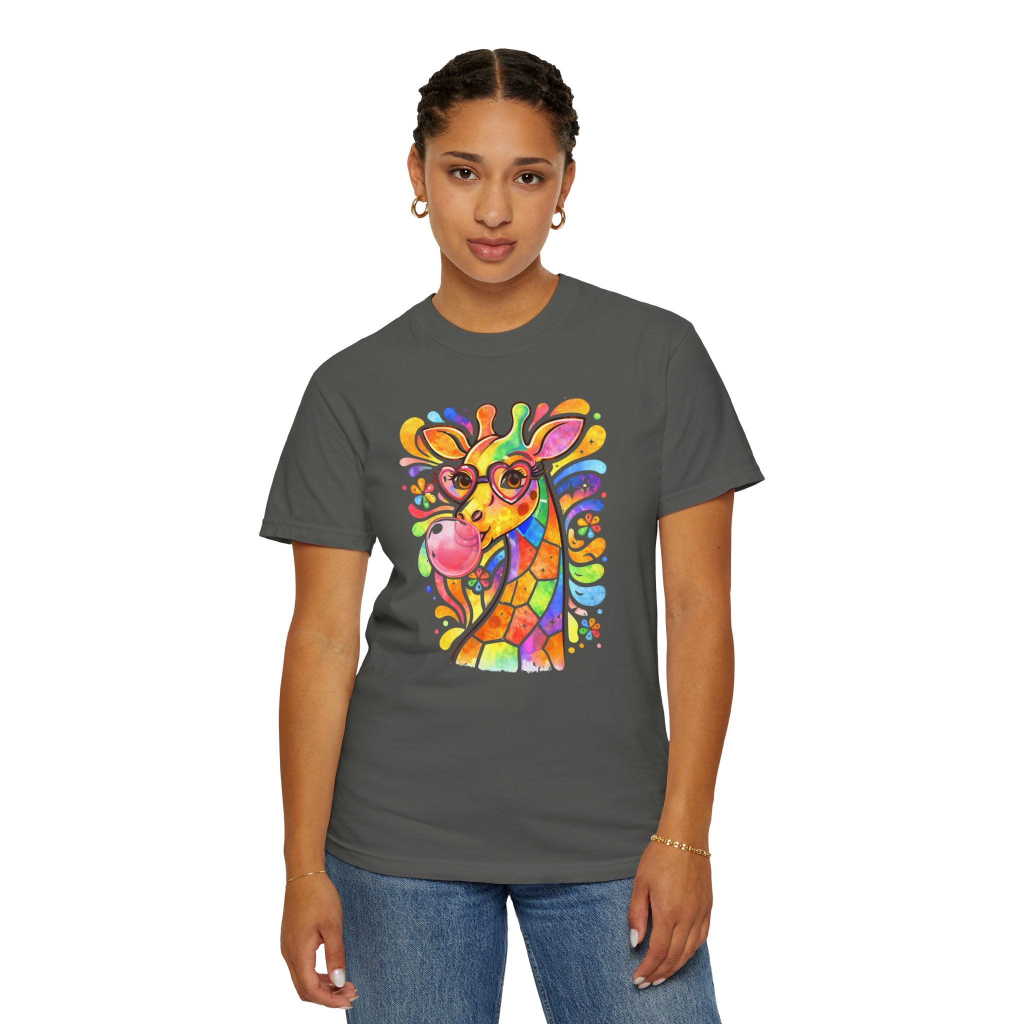 Colorful Bubblegum Giraffe T-Shirt