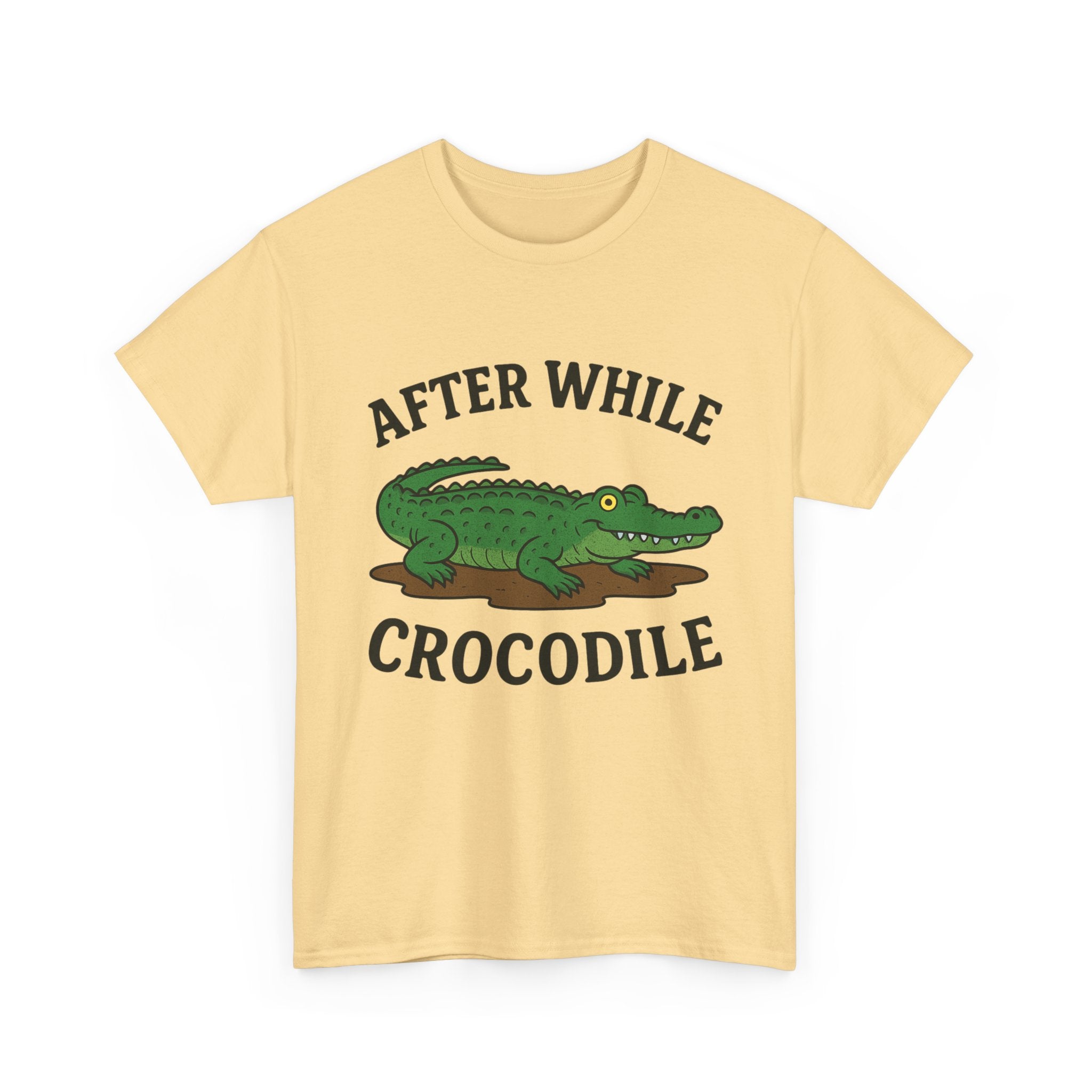 Crocodile Unisex Tee - After while, crocodile - Cute Minimalist Design