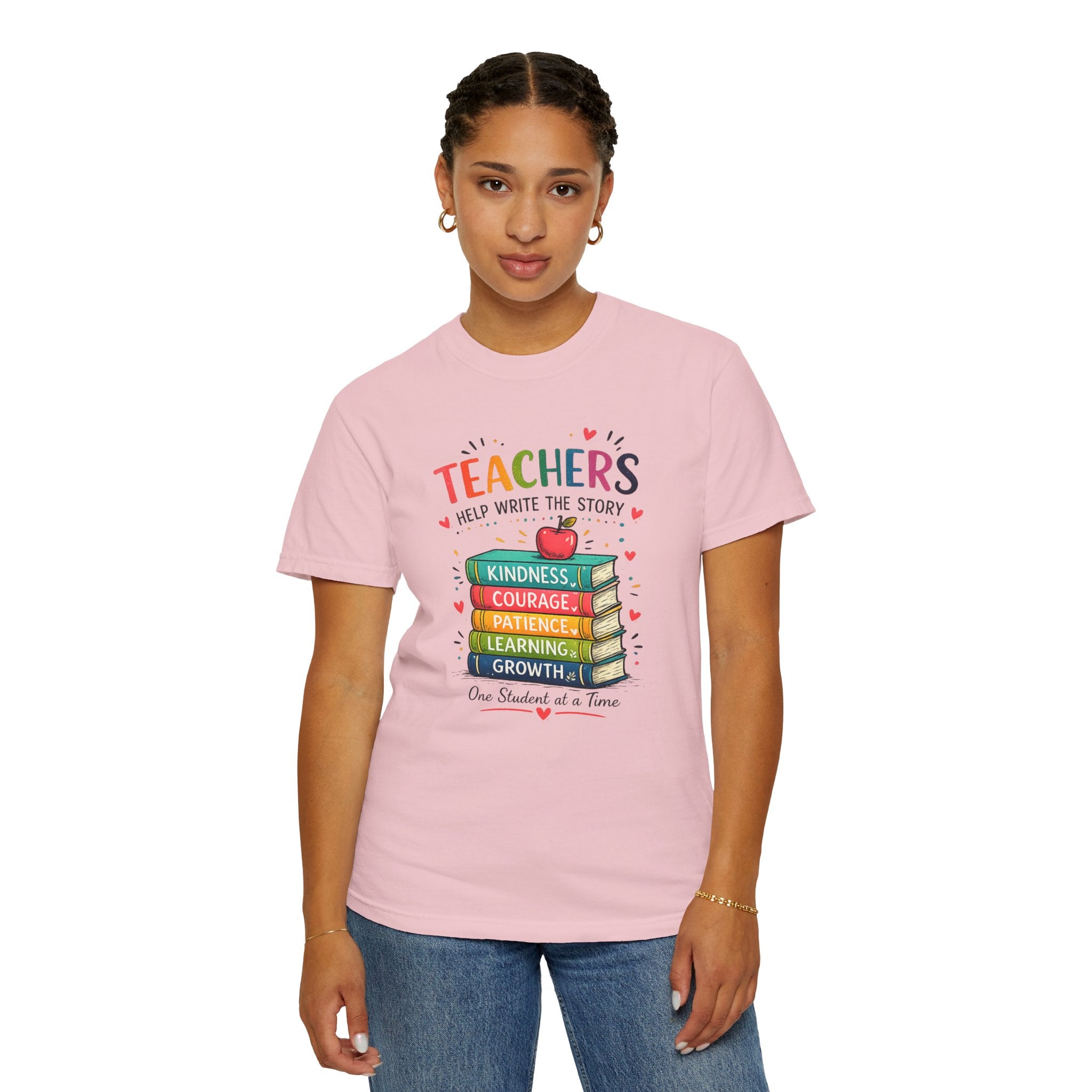 Teachers Help Write the Story Personalized Teacher T-Shirt™ | Custom Name Back | Premium Teacher Gift
