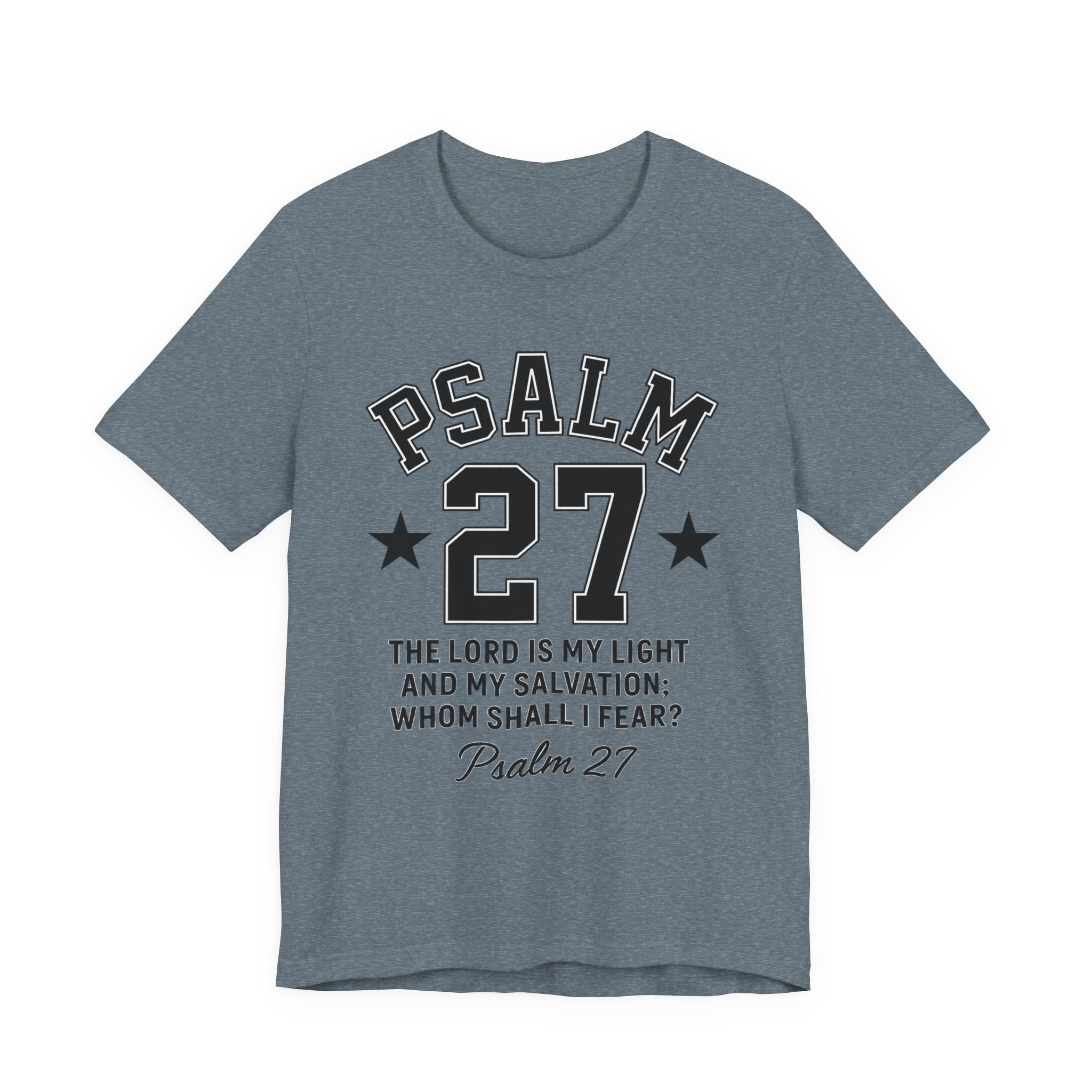 Psalm 27 White Sporty Tee