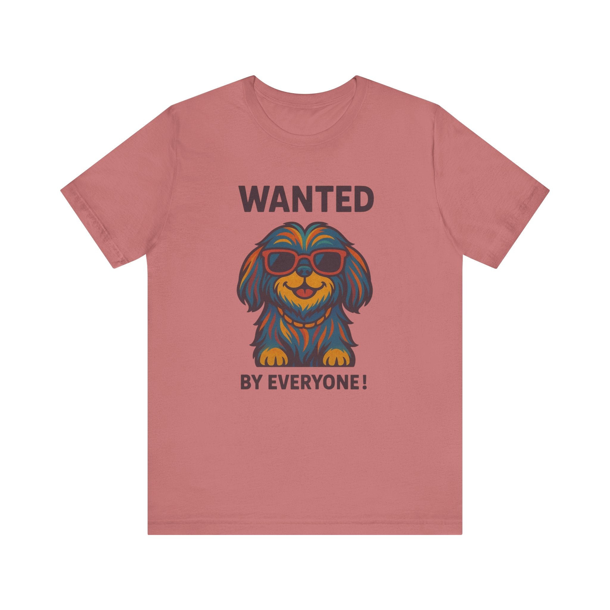 Shitzu with Multicolored Fur and Sunglasses Tee