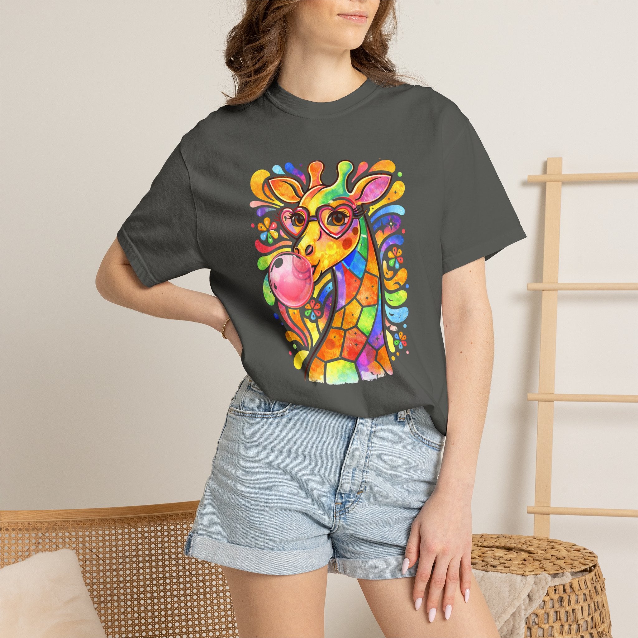 Colorful Bubblegum Giraffe T-Shirt