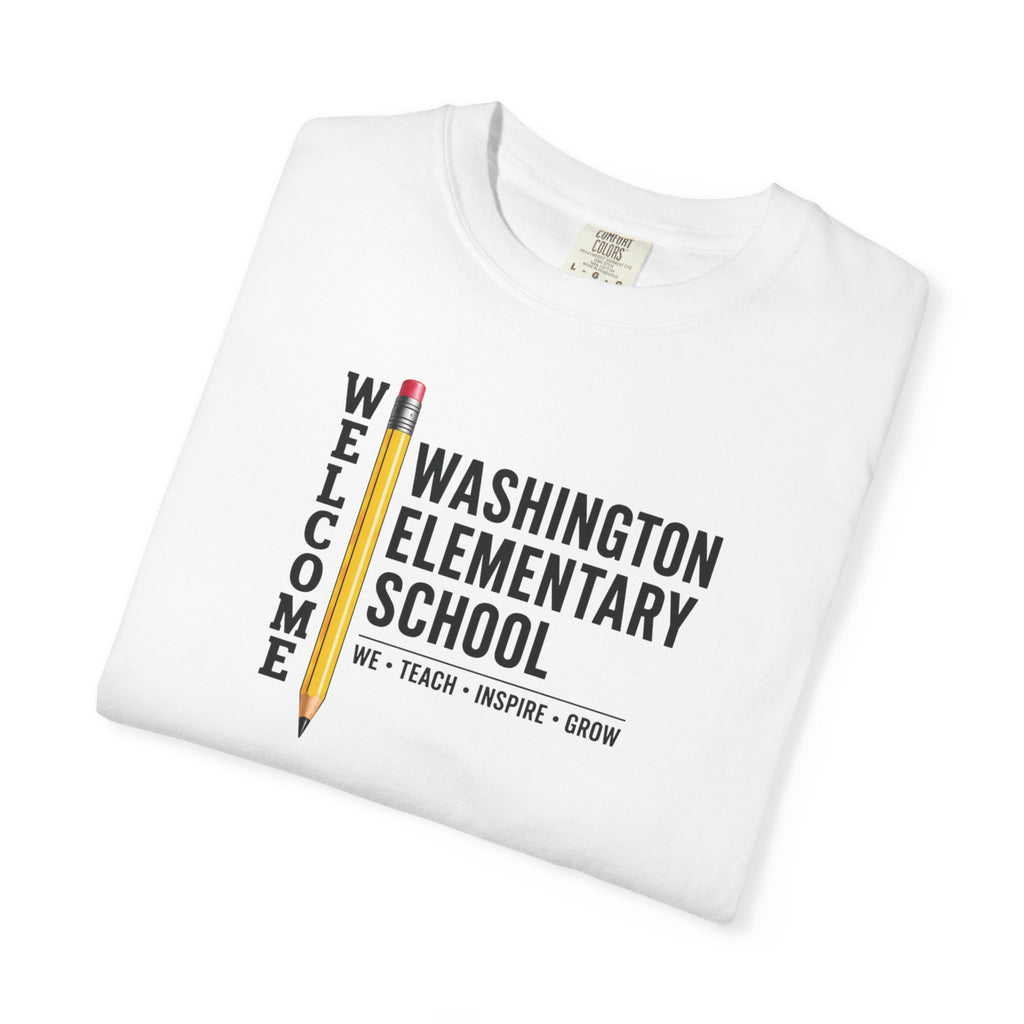 Washington Elementary School Welcome T-Shirt — 'Welcome' Pencil Design
