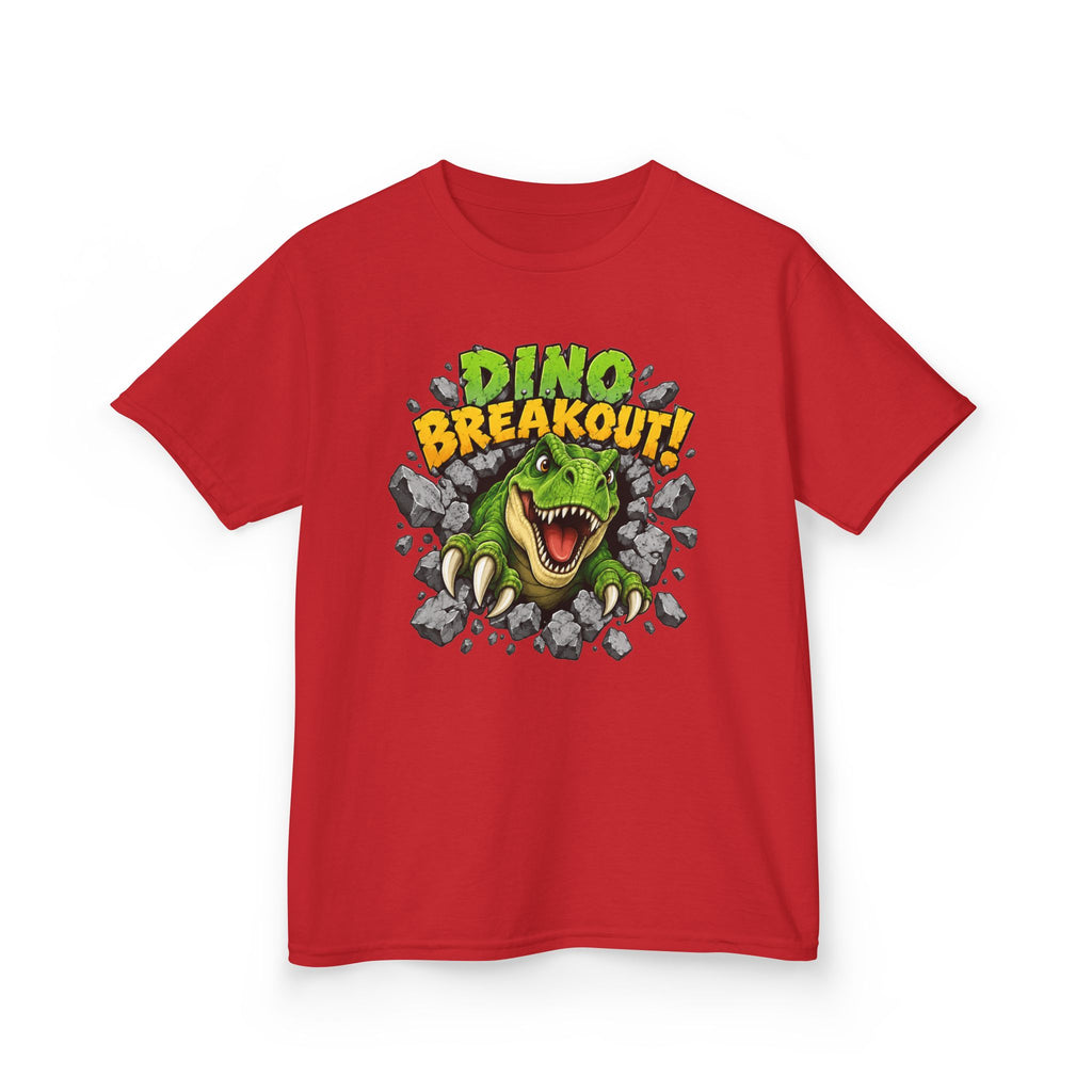Dino Breakout Kids T-Shirt | T-Rex Dinosaur Graphic Tee