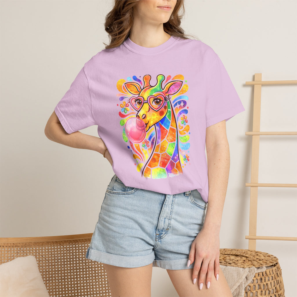 Colorful Bubblegum Giraffe T-Shirt