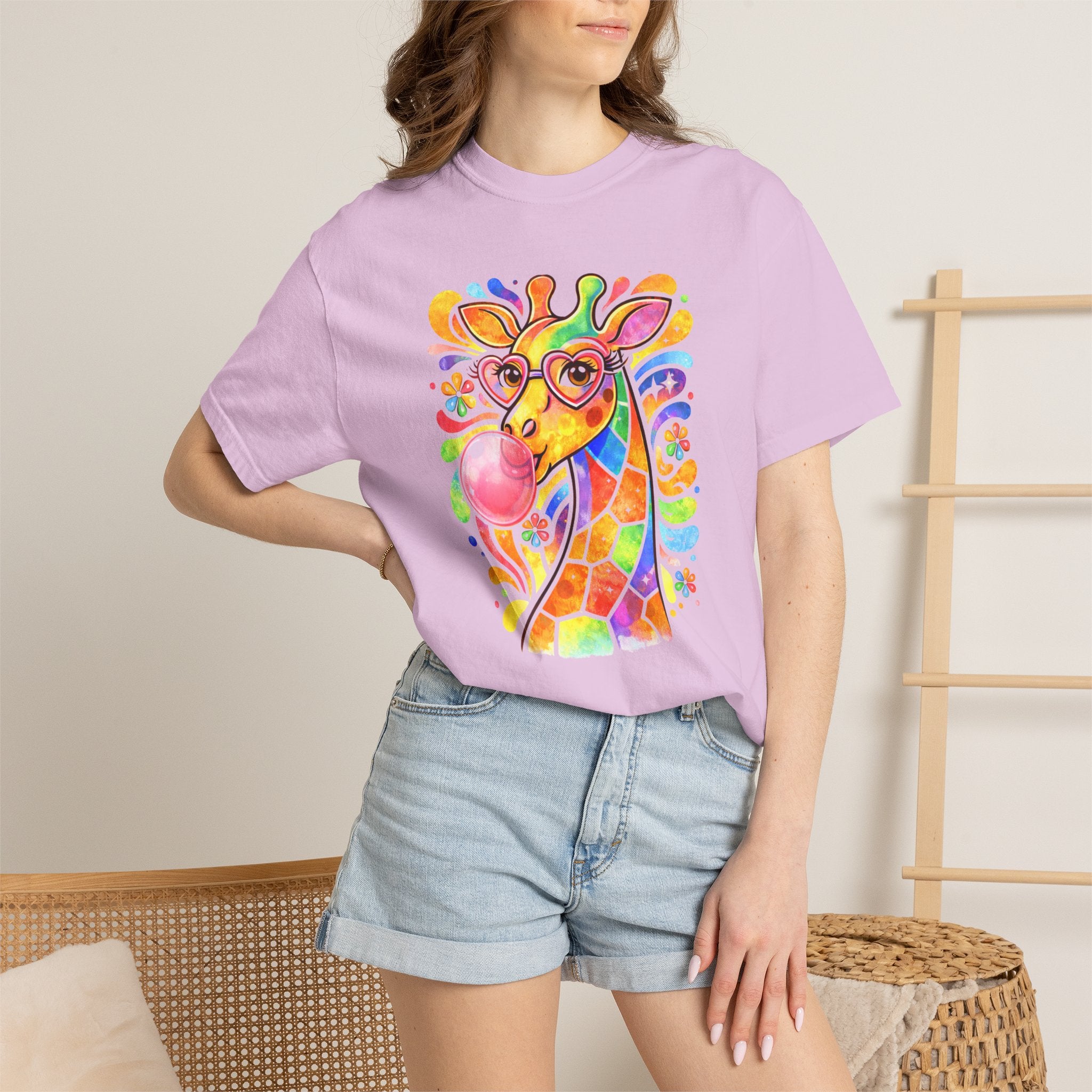Colorful Bubblegum Giraffe T-Shirt