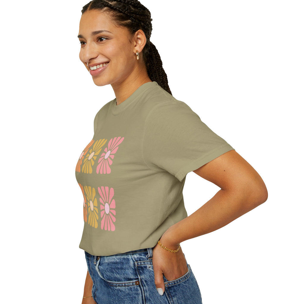 Retro Bloom Grid Tee