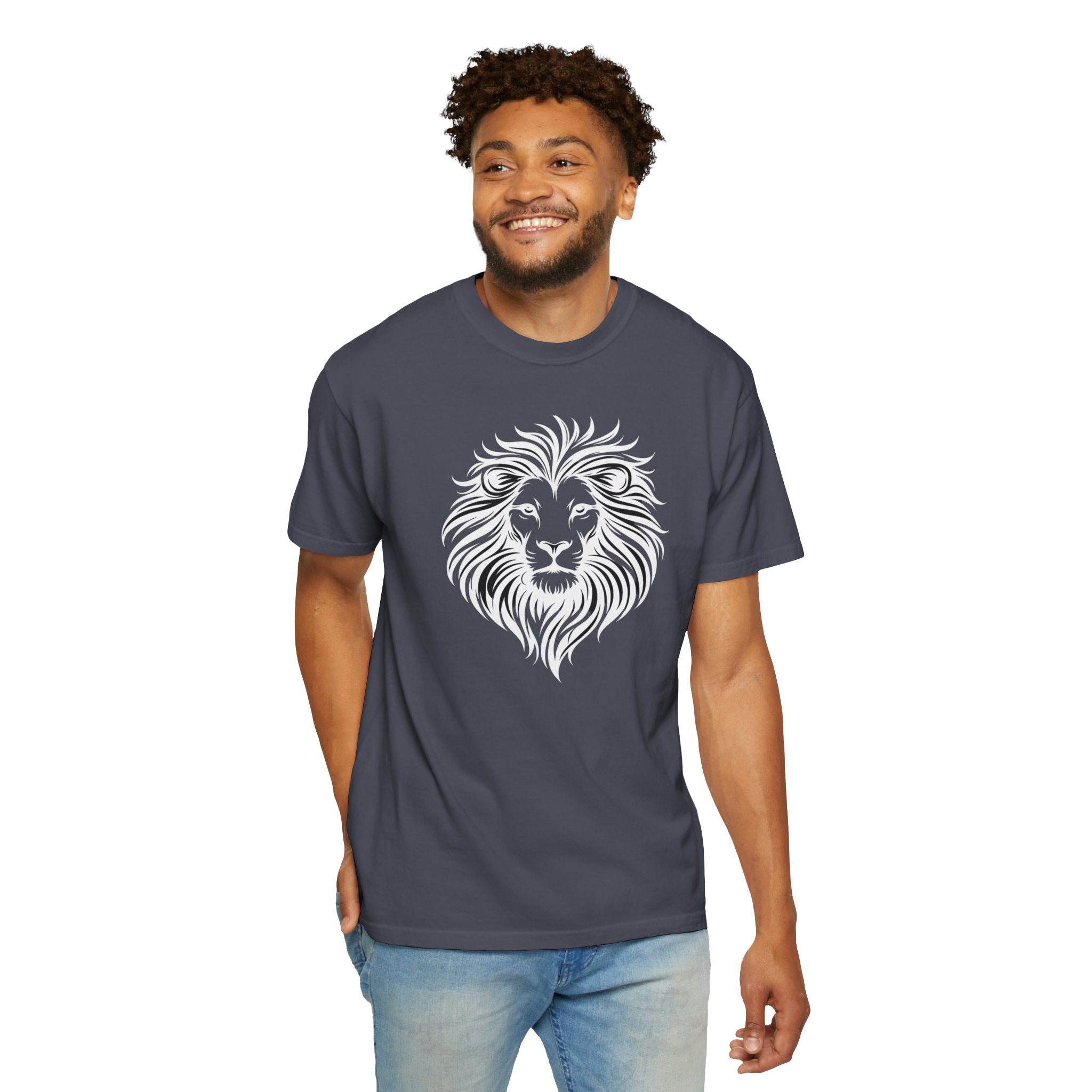 Lion Face Tee— Bold Tribal Mane Design